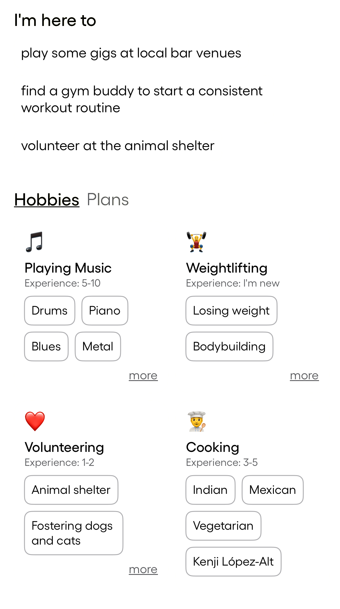 App user profile